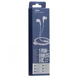 Дротові навушники Remax Music Call Wired RW-108, 3.5mm, 1.2m, white - мініатюра 2