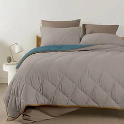 Покривало стьобане двостороннє Cosas Ocean Sand CS1 110х140 см (Blanket_68Sky_84Quartz_kt_16Mustard_110х140) - мініатюра 8