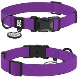 Нашийник для собак Waudog Magnet водостійкий з QR паспортом L, Ш 25 мм, Д 34-49 см фіолетовий