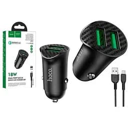 Зарядний пристрій Hoco Z39 Micro QC3.0 2 x USB/18W