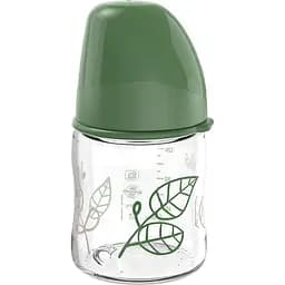 Стеклянная бутылочка Nip Зелена серия Вишенка, с широкой горловиной, латекс, зеленая, 120 мл (35115)