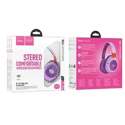 Навушники бездротові Hoco W43 Adventure BT headphones накладні до 25 годин фіолетові - мініатюра 5