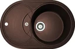 Кухонна мийка Adamant SHELL mokko 770x495x200 мм, з крилом 77 см