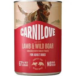 Вологий корм для собак Carnilove Lamb & Wild Boar паштет ягня і дикий кабан 400 г