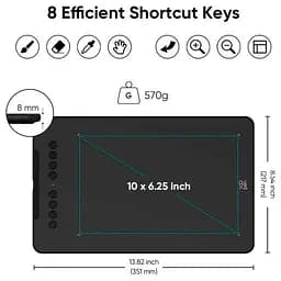 Графічний планшет XP-Pen Deco 01 V3 Black [118667] - мініатюра 3