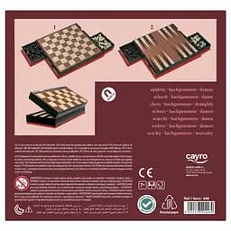 Уцінка. Настільна гра CAYRO магнітна 3 в 1: шахи, шашки, нарди поле 24x24 см (446)  - мініатюра 2