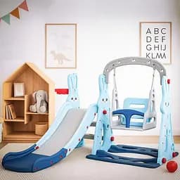 Гірка для дітей Mealux Bunny (KD-B261 Blue)  - мініатюра 5