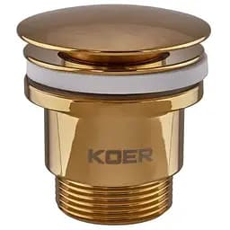 Донний клапан Koer PW-01-12 Click-Clack універсальний KR5194, Золотий