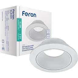 Светильник точечный Feron DL8300 MR16/G5.3 поворотный белый круг (40035)