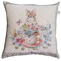 Наволочка гобеленовая Прованс Очарование Заяц 45х45 см (44278)