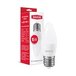 Лампа світлодіодна Maxus C37 5W 4100K 220V E27