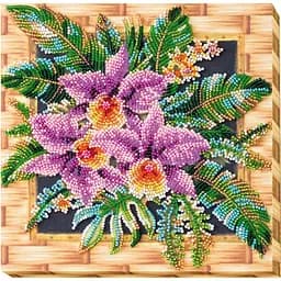 Набір-міді для вишивання бісером Abris Art  на натуральному полотні Каттлея  Art AMB-027