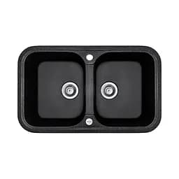 Кухонная мойка Adamant Twins 765x470x190 чёрный 90223, Черный