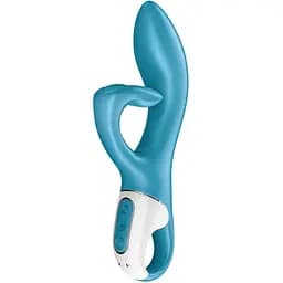 Вібратор-кролик із потрійним відростком Satisfyer Embrace me Turquoise