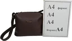 Жіноча наплічна шкіряна сумка Borsacomoda Темно-коричнева - мініатюра 10