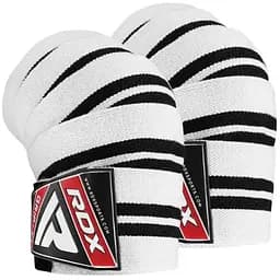 Бинти на коліна RDX K1 GYM Knee Wraps White/Black Plus (WAH-K1W+)