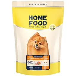 Сухий корм для собак дрібних порід Home Food Adult Mini здорова шкіра й блиск шерсті з індичкою та лососем 1.6 кг