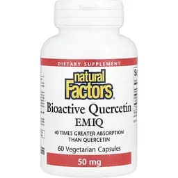 Кверцетин высокоактивный биоактивный Natural Factors Bioactive Quercetin EMIQ 50 мг 60 вегетарианских капсул