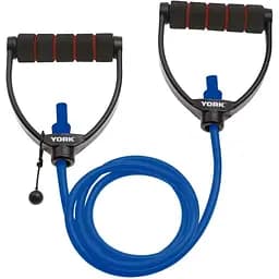 Еспандер трубчастий з ручками York Fitness 9-12кг, синій