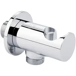 Подключение с держателем для шланга Qtap Spojeni округлое QTCRMBH030 Chrome