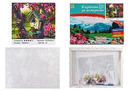 Набор для росписи по номерам Птички, TK Group, 30x40 см, 30767