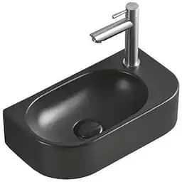 Умивальник Mexen Viera 40 black matt лівий накладний підвісний MEX-21274085L, Чорний матовий