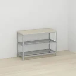 Банкетка універсальна Ferrum-decor Слайм 45x63x26 сірий ДСП Дуб Сонома 16мм (FRD-104082)