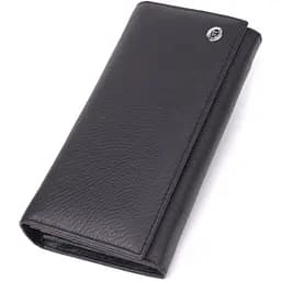 Місткий гаманець для жінок із натуральної шкіри ST Leather 23097 чорний