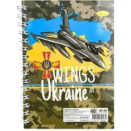 Блокнот А6 "Патріотичний" АП-1903-5, 40 аркушів, пружина збоку