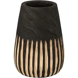 Ваза J-line декоративна з дерева чорна 30 см (25730)