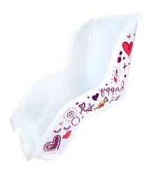 Крісло для ляльки/іграшки на велосипед білий з малюнками (G0002247)