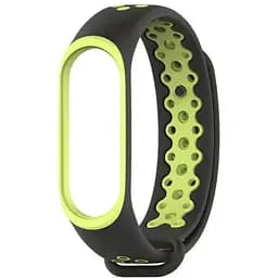 Силіконовий ремінець Primo Perfor Sport для фітнес-браслета Xiaomi Mi Band 4 Black Green