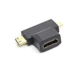 Перехідник HDMI (F) to mini HDMI (M) / micro HDMI (M) PowerPlant (CA912056) - мініатюра 2