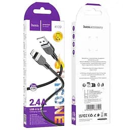 Кабель Hoco Lightning Energy silicone charging data cable X109 2 м 2.4A - мініатюра 2