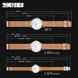 Жіночий ультратонкий годинник Skmei 1185 (Золотистий) - мініатюра 3