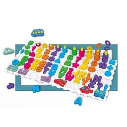 Развивающая игра "Логика-вкладыш 4 в 1" Bambi DF80 цифры, буквы, фигуры, транспорт