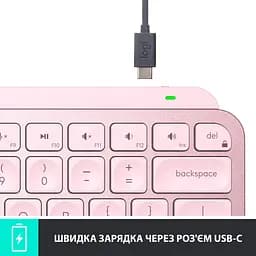 Клавіатура Logitech MX Keys Mini Rose (920-010500) [78339] - мініатюра 7