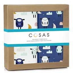 Пелюшки багаторазові Cosas дитячі Sheep CS2 2 шт., 80х100 см, бірюзові