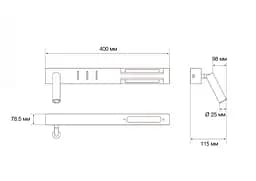 Настінний світильник MJ-Light R-VADUD 3200K BK 15022 - мініатюра 5