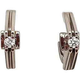 Золотые серьги с бриллиантами. 202248Б