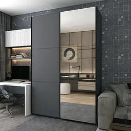 Шафа-купе Doros G-Caiser Графіт Графіт 1 ДСП / 1 дзеркало 160х60х240 (42005084)