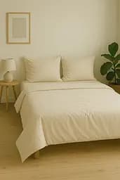 Комплект постельного белья бязь светлый беж - двуспальный