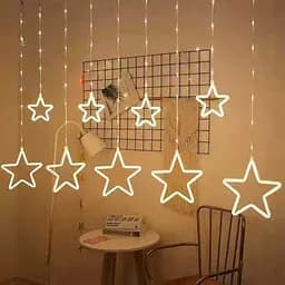 Новорічна весільна гірлянда шторка дощ "Зорепад" 3D з неоновою стрічкою 2.5 метра (білий) від мережі, Yu Xin 82815