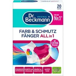 Абсорбирующие салфетки для стирки линяющих вещей Dr.Beckmann Farb&Schmutz Fänger 20 шт