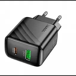 Мережевий зарядний пристрій адаптер HOCO CS25A Rico 1 USB/1Type-C, 20W/3A, підтримка швидкого заряджання PD/QC/FCP/AFC - мініатюра 4