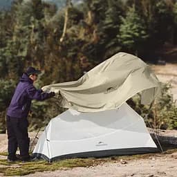 Намет Naturehike Cloud Up Pro CNK2350WS020 надлегкий двомісний 20D пісочний - мініатюра 9