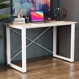 Письмовий стіл Ferrum-decor Драйв 750x1400x700 Білий метал ДСП Дуб Сан-Марино 16 мм (FRD-103207)