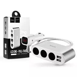 Адаптер тройник разветвитель Hoco Z13 3 in one с экраном