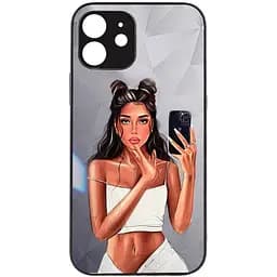 TPU+PC чехол Prisma Ladies для Apple iPhone 14 6.1" Black in White, TPU+PC