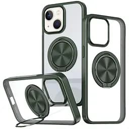 Чохол Epik TPU+PC Metal Ring with MagSafe для Apple iPhone 15, 6.1 Зелений